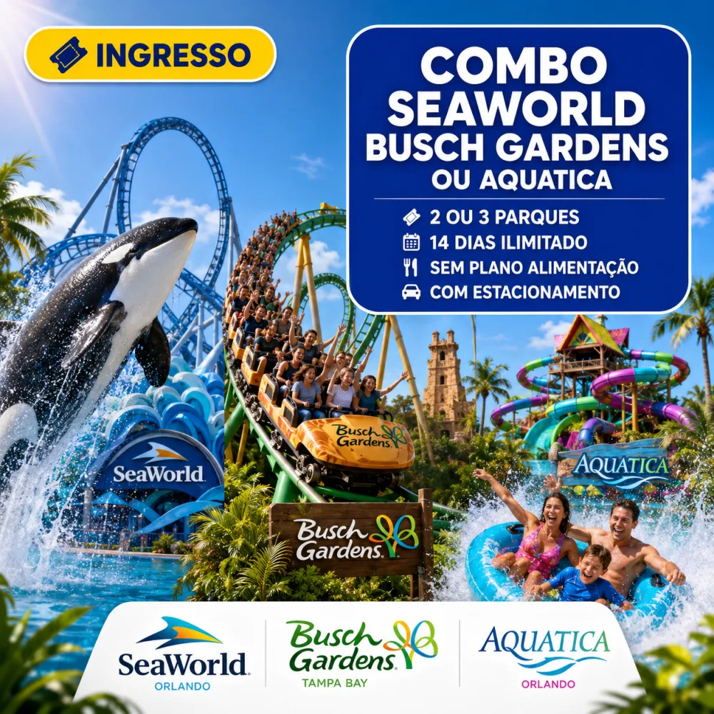 Combo SeaWorld, Busch Gardens ou Aquatica