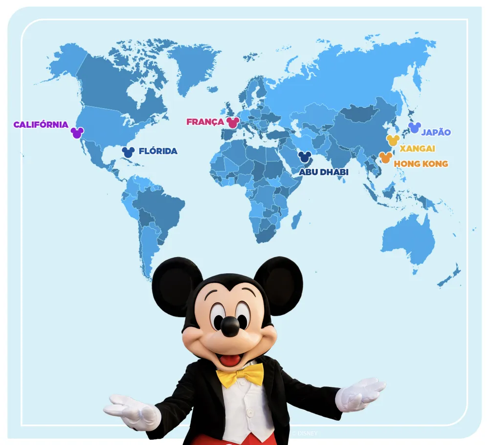 Quantos parques da Disney existem no mundo e onde estão?