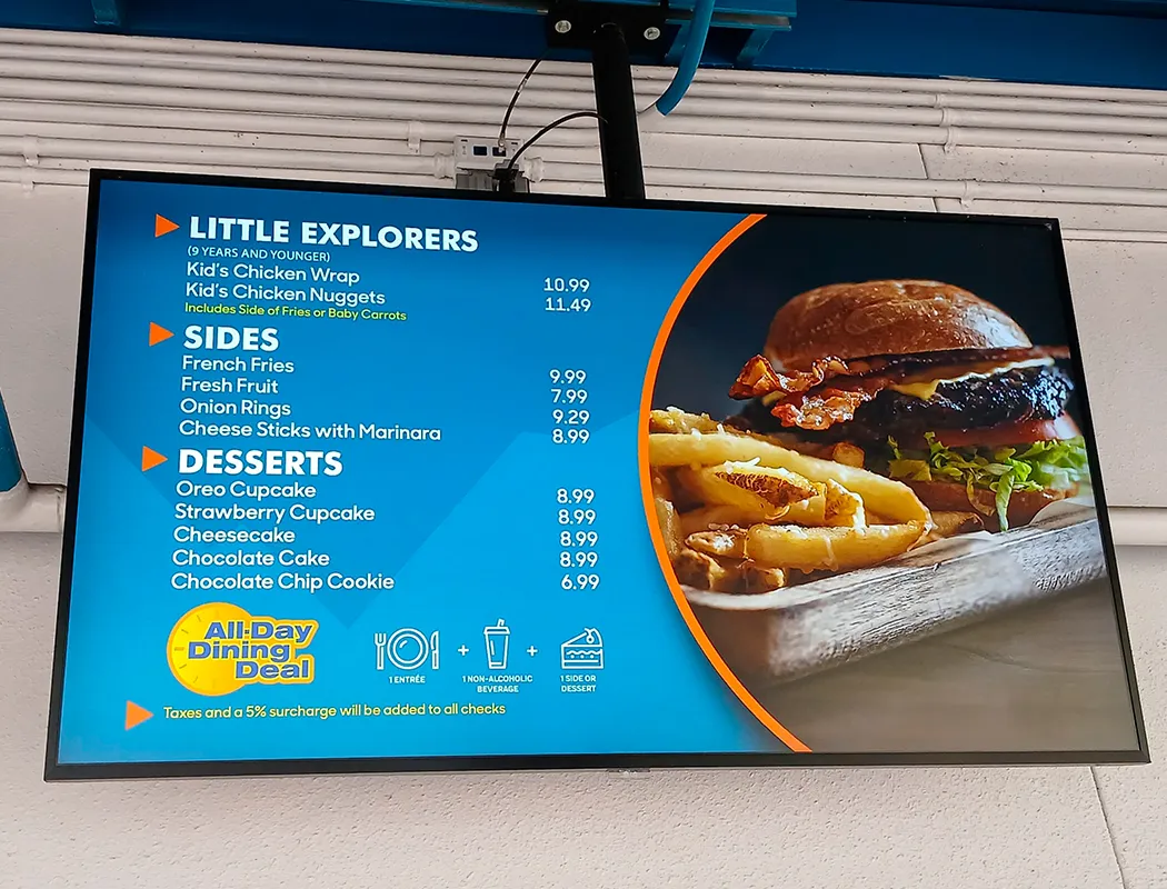 refeições no parque sea world